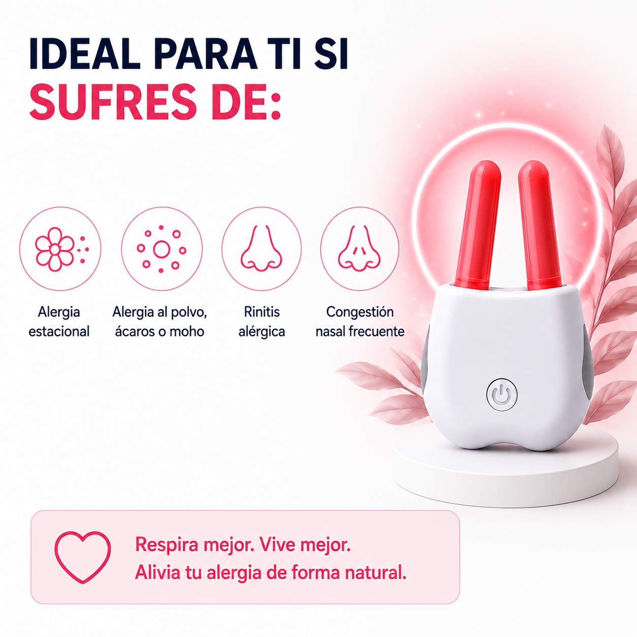 Dispositivo Nasal para alergias