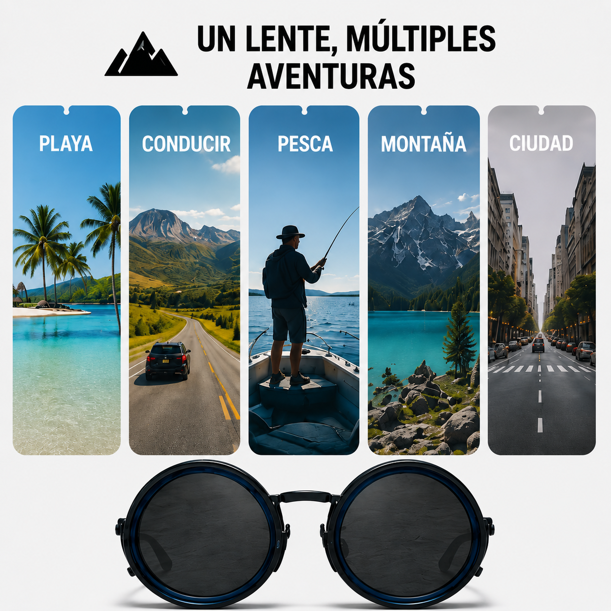 Lentes polarizados regulables