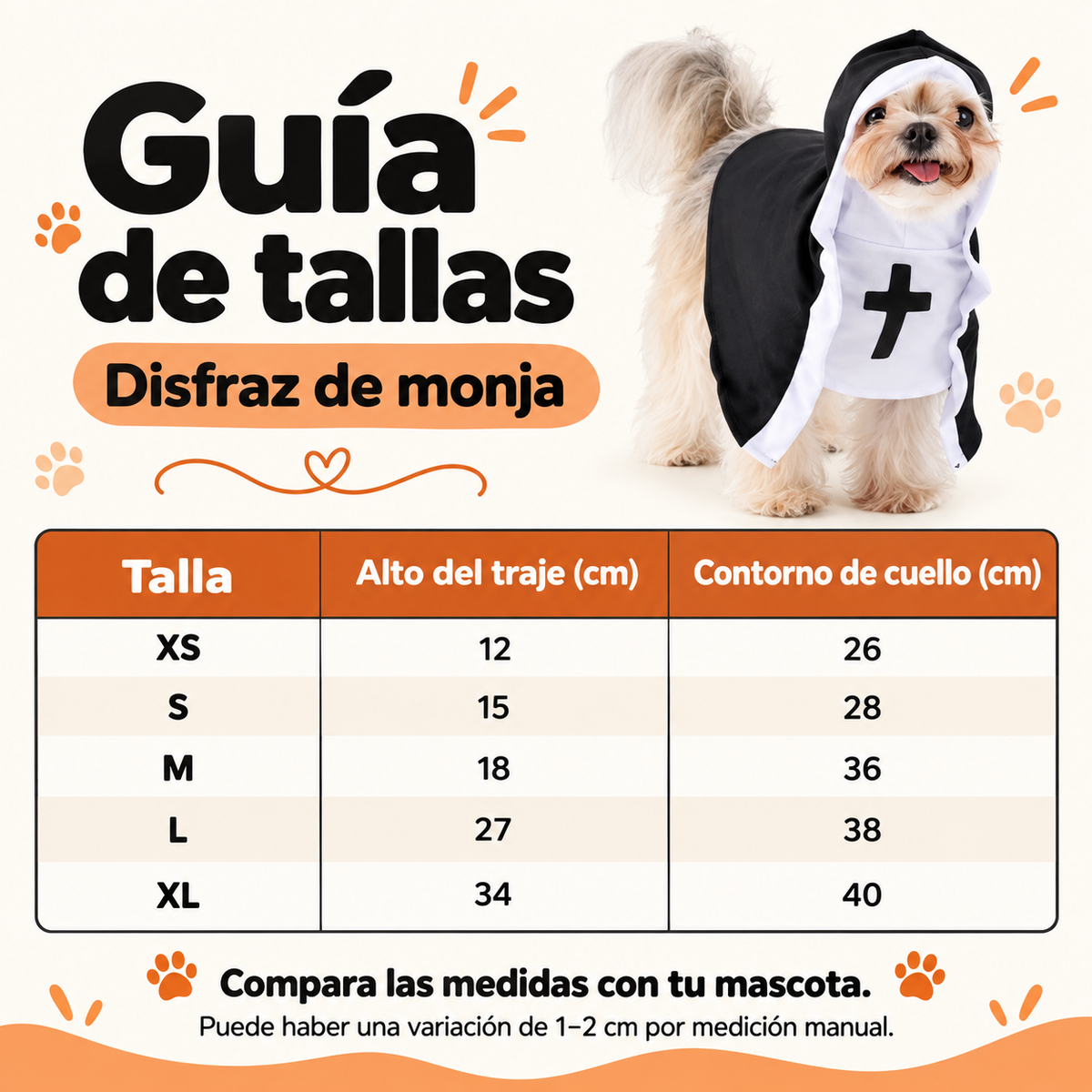 Disfraz de mascota para halloween