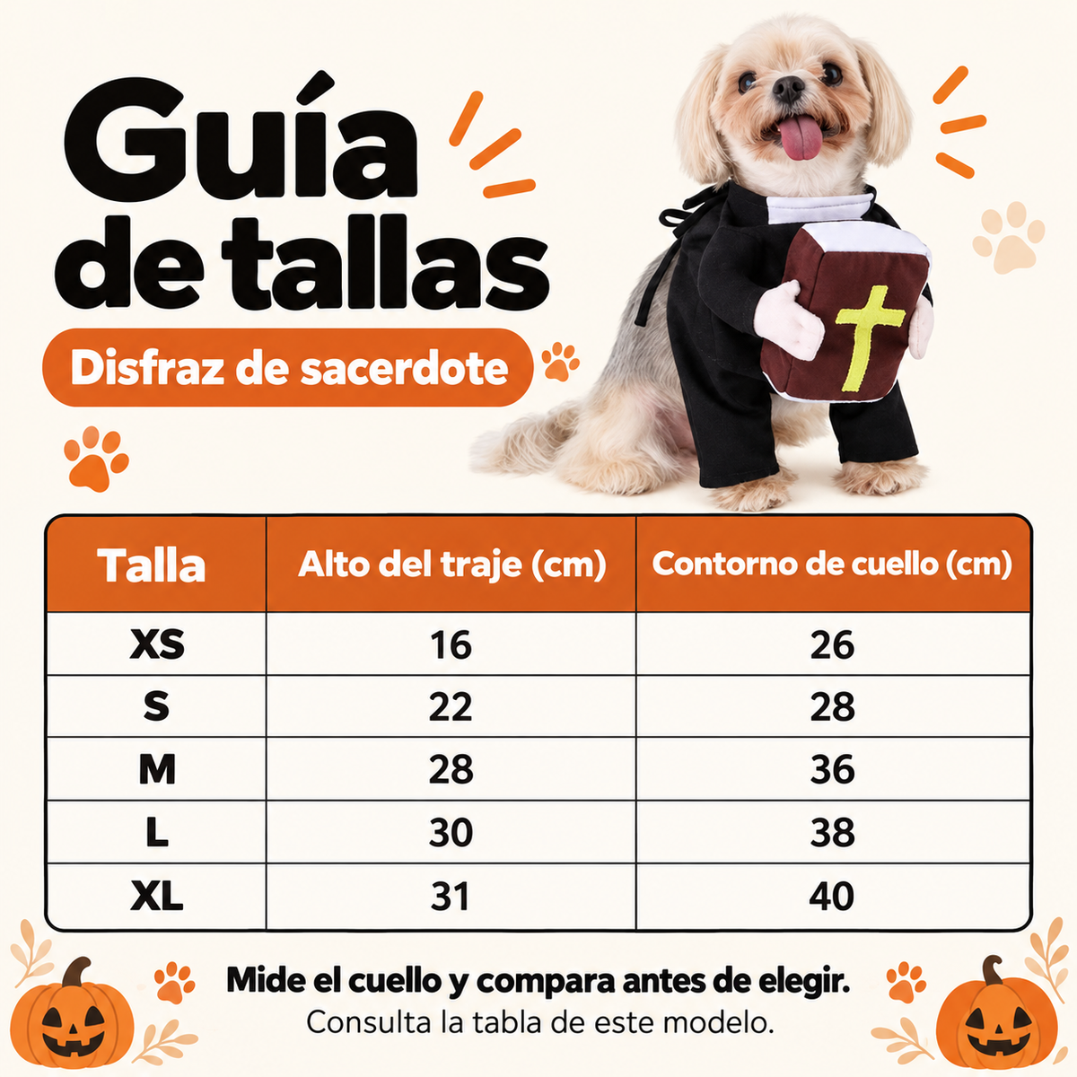 Disfraz de mascota para halloween